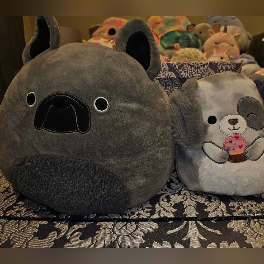 French Bulldog 12" & Tie Dye Grey Puppy